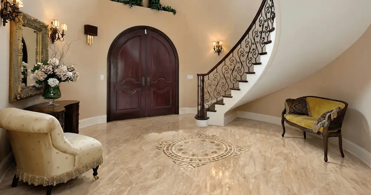 Entrance hall with professionally installed ceramic tile flooring in Tacoma WA