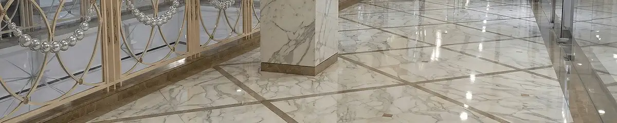 Beautiful marble floor professionally installed in Tacoma, WA